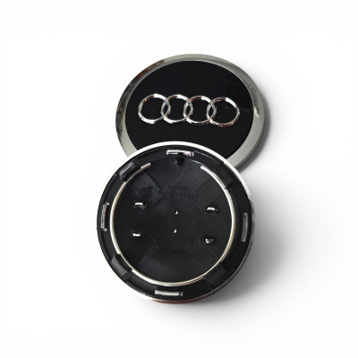 Ковпачки (заглушки) в диски Audi, чорні 60\53-57мм 4B0 601170 A